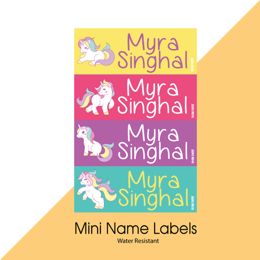 Mini Name Labels - Unicorn