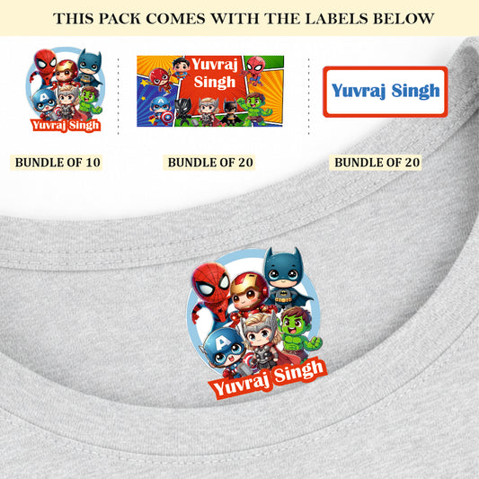 Mini Marvel Iron On Label ( Pack of 50 )