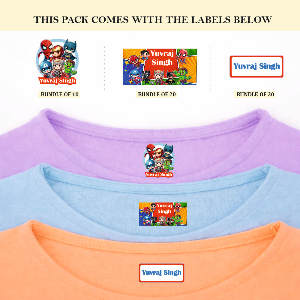 Mini Marvel Iron On Label ( Pack of 50 )