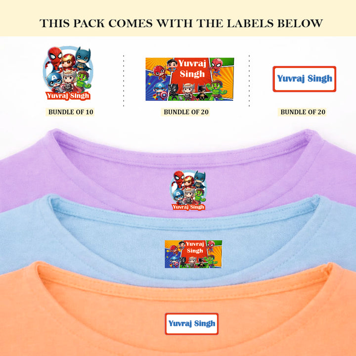 Mini Marvel Iron On Label ( Pack of 50 )