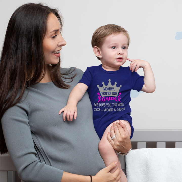 Mom Queen Navy Blue Onesie / Tshirt