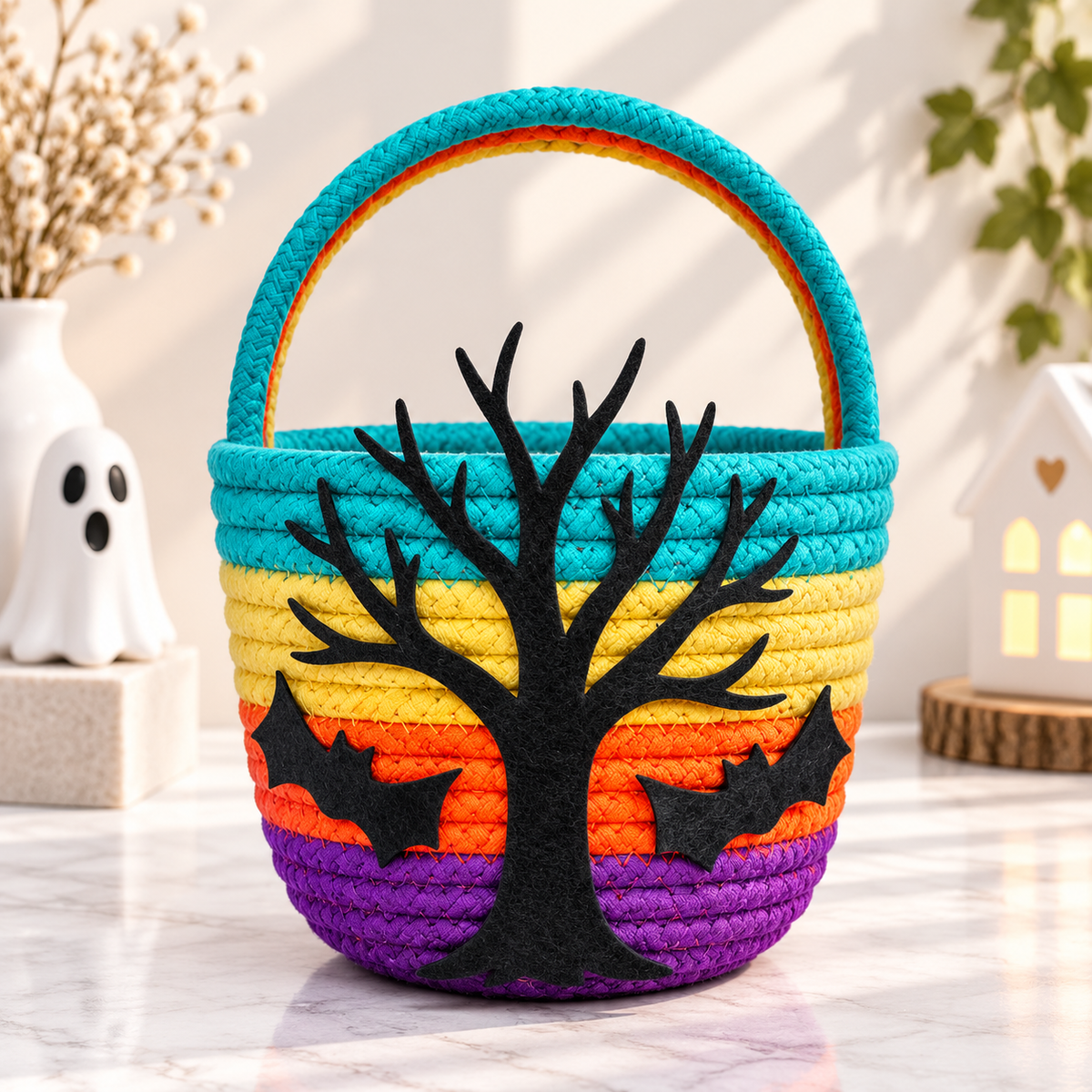 Moonlight Forest Halloween Basket