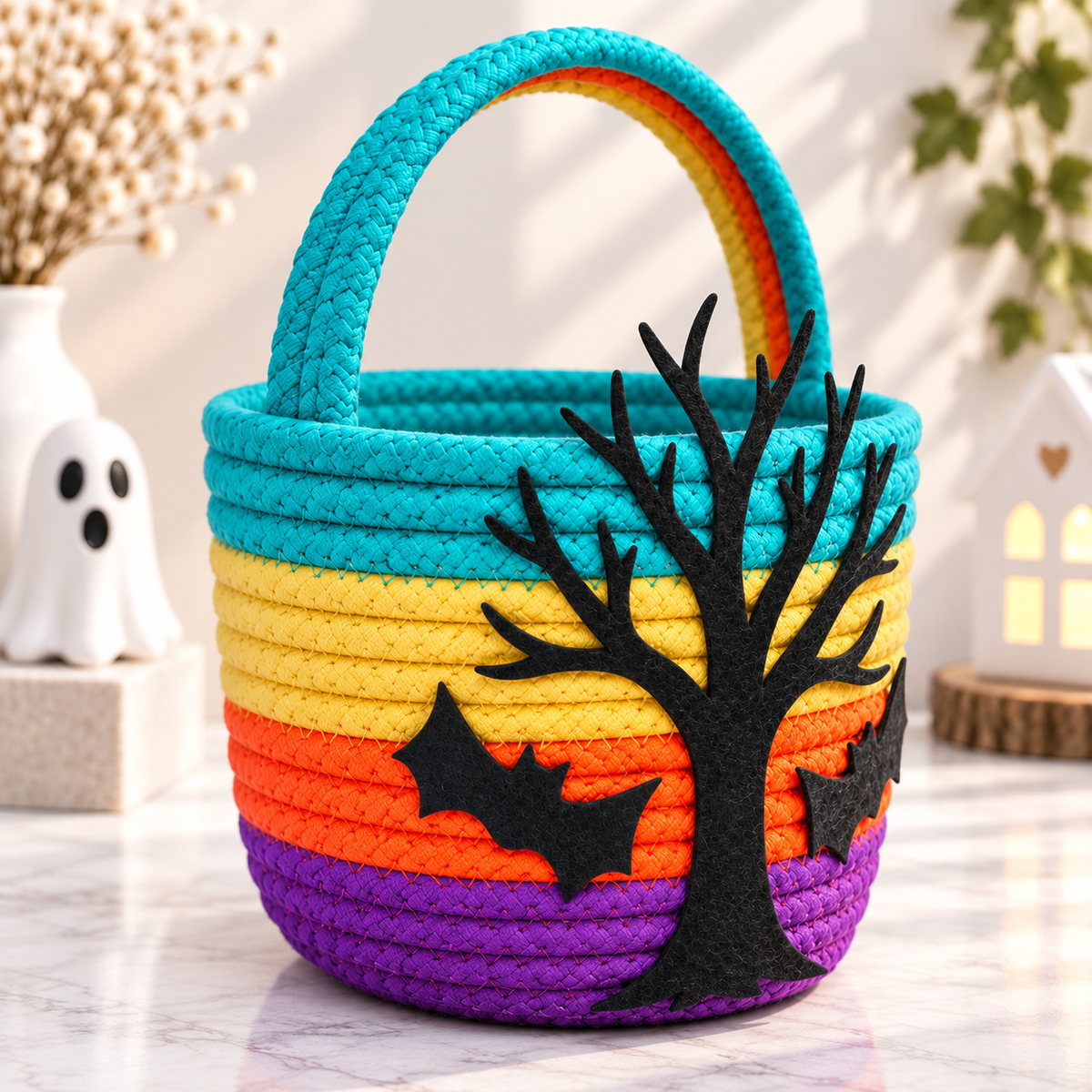Moonlight Forest Halloween Basket
