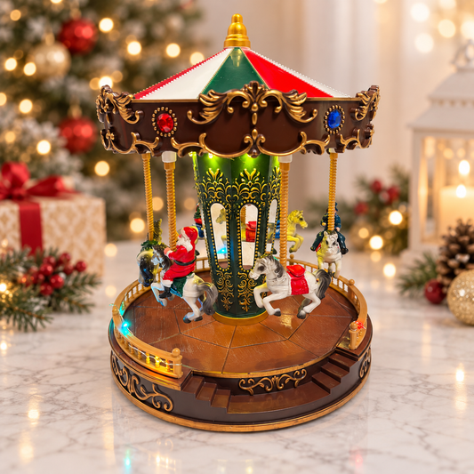 Musical Rotating Carousel with LED Lights