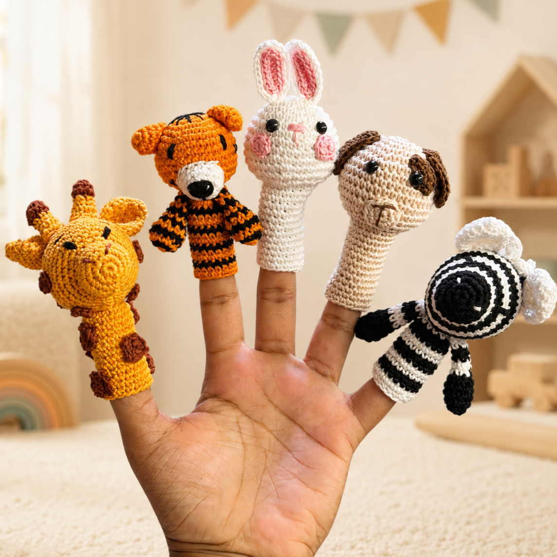 Babble Wrap My First Animal Finger Puppets – Set of 5