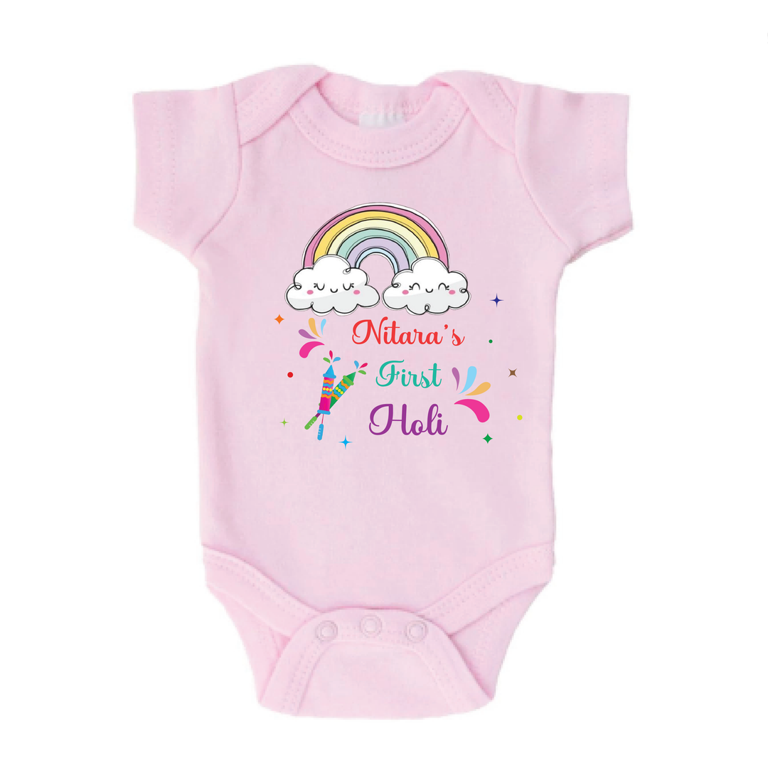 My First Holi Romper - Colors of the Rainbow
