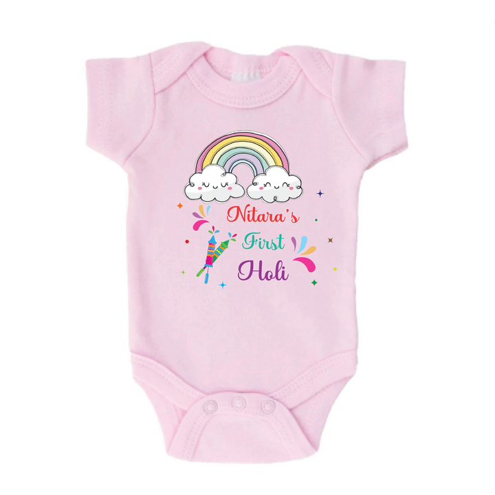 My First Holi Romper - Colors of the Rainbow