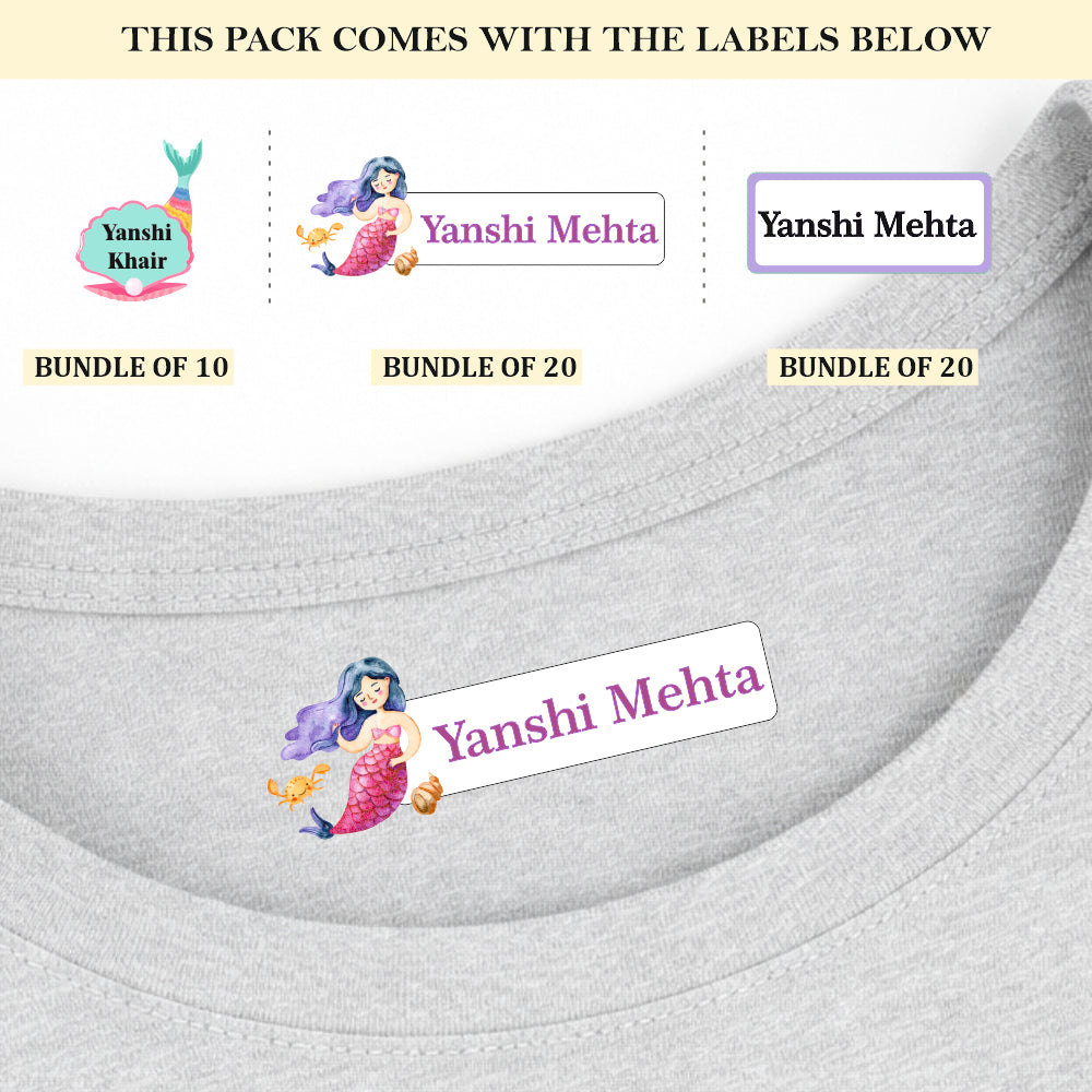 Mystical Mermaids Iron On Label ( Pack of 50 )