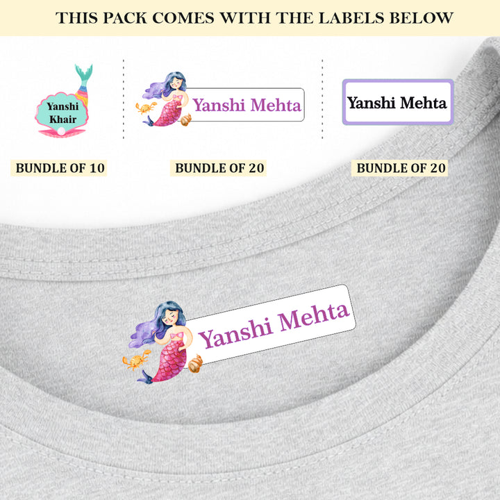 Mystical Mermaids Iron On Label ( Pack of 50 )