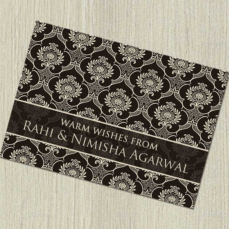 Black Damask Gift Notecards