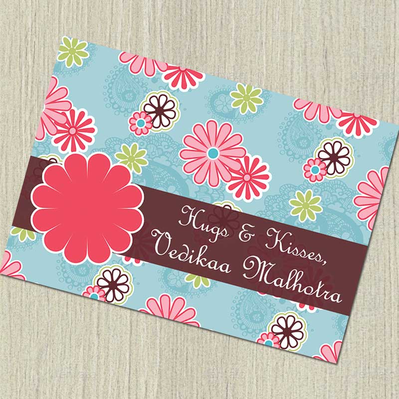 Pink Flowers Gift Notecards