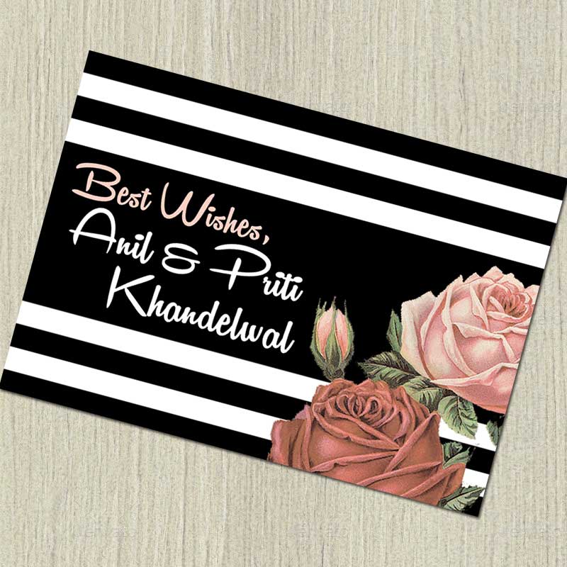 Black & White Floral Gift Notecards