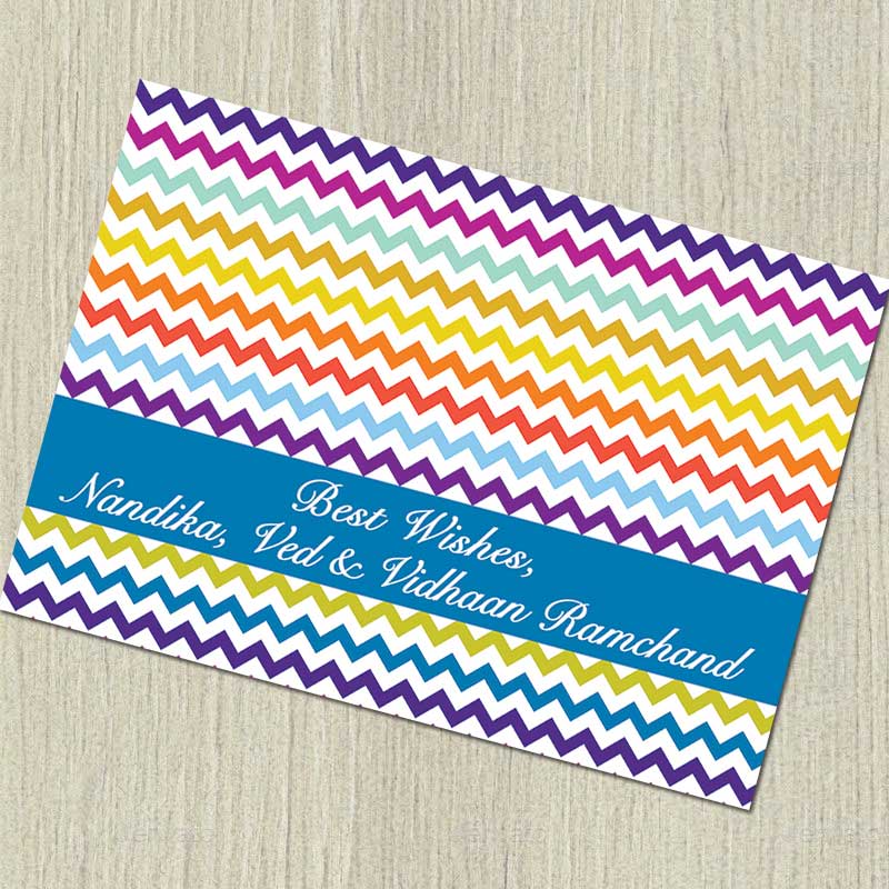 Rainbow Chevron Gift Notecards