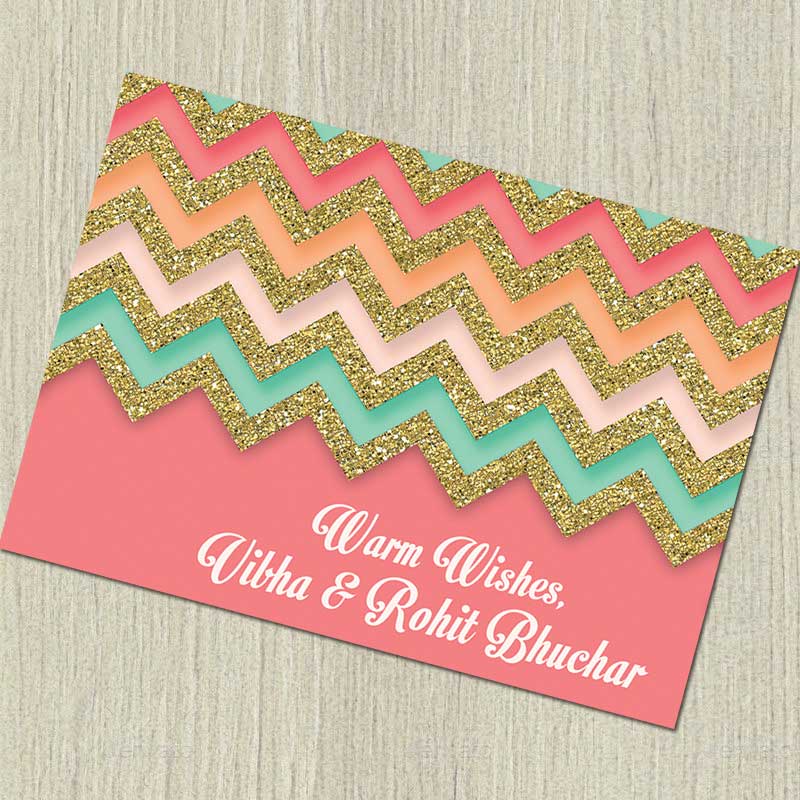 Pastel Chevron Gift Notecards