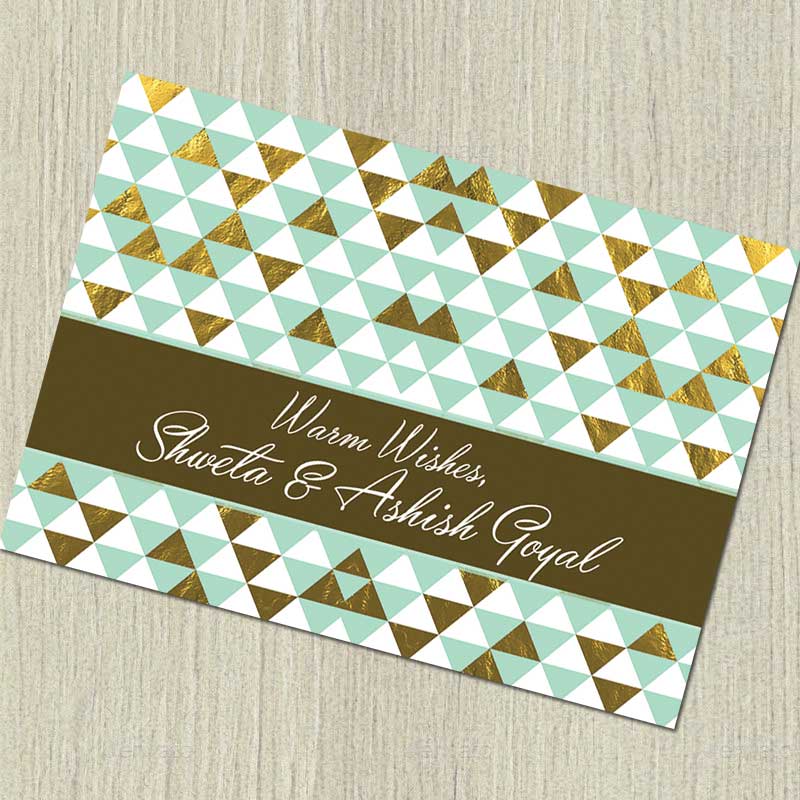 Gold Geometry Gift Notecards