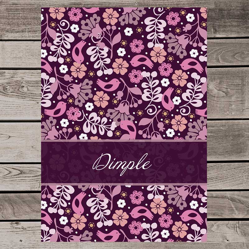 Purple Floral Notepad