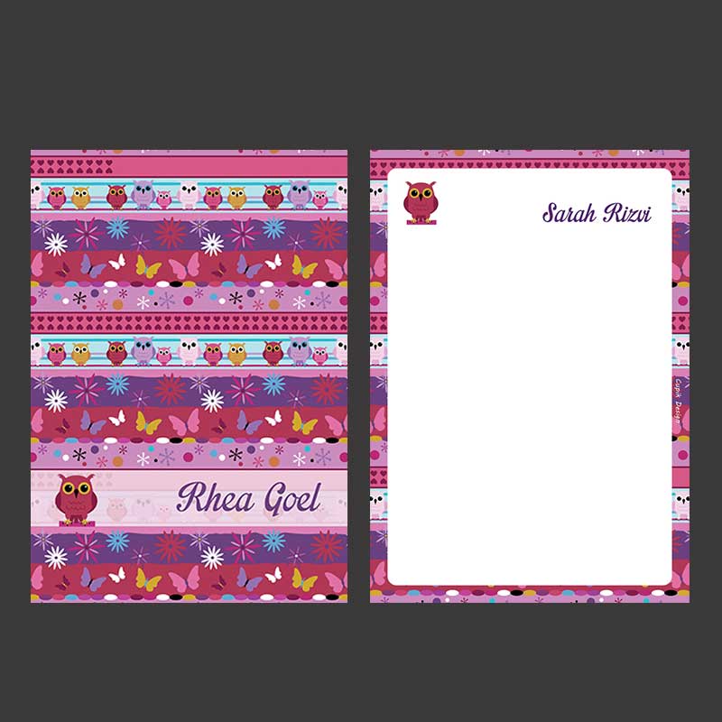 Pink Owls Letterpad