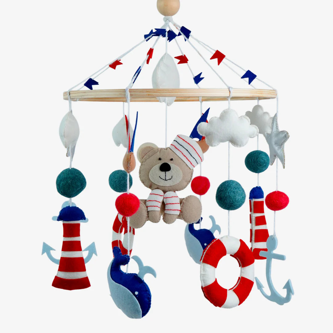 Nautical Captain Cot Mobile & Bunting Combo