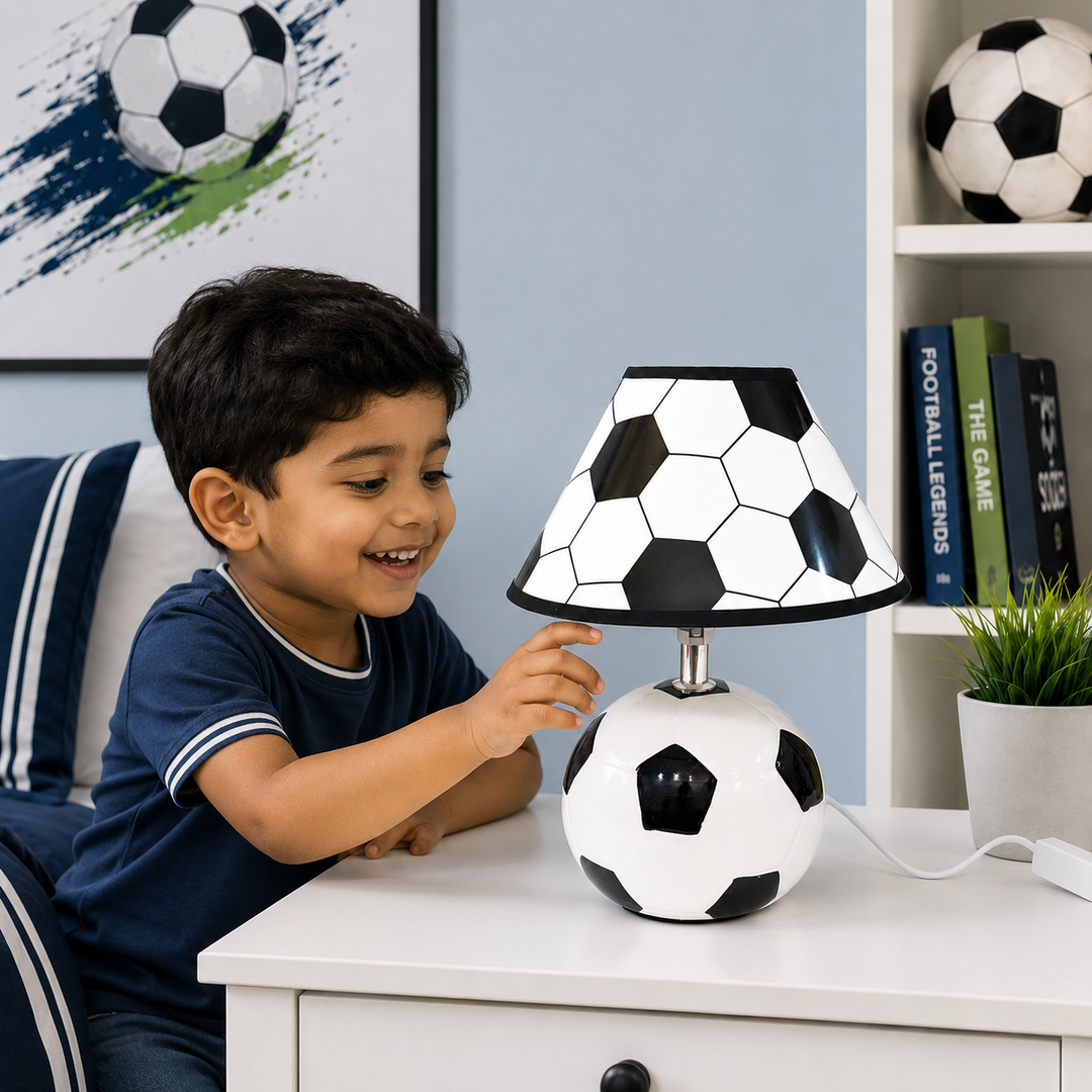 Night Lamp - Football Fun (Black & White)