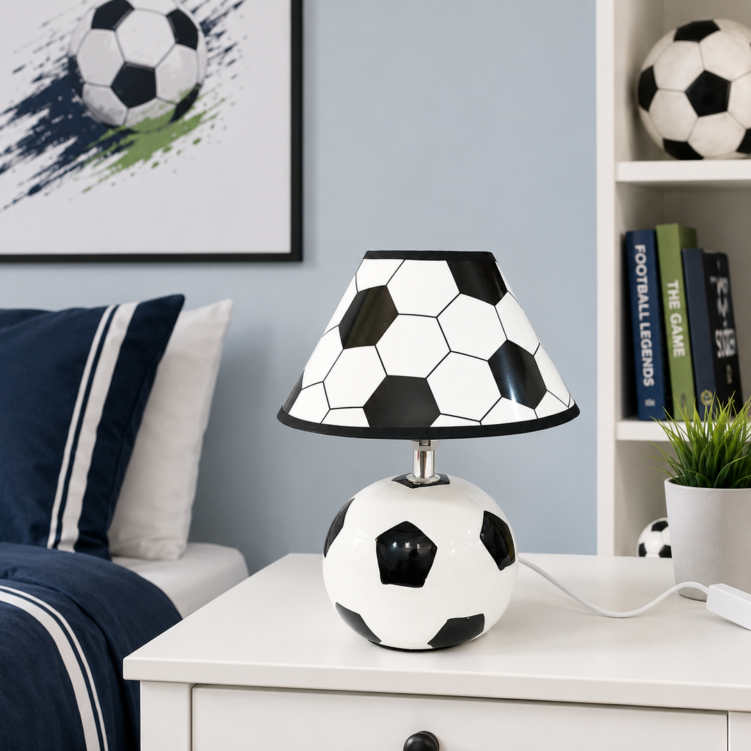 Night Lamp - Football Fun (Black & White)