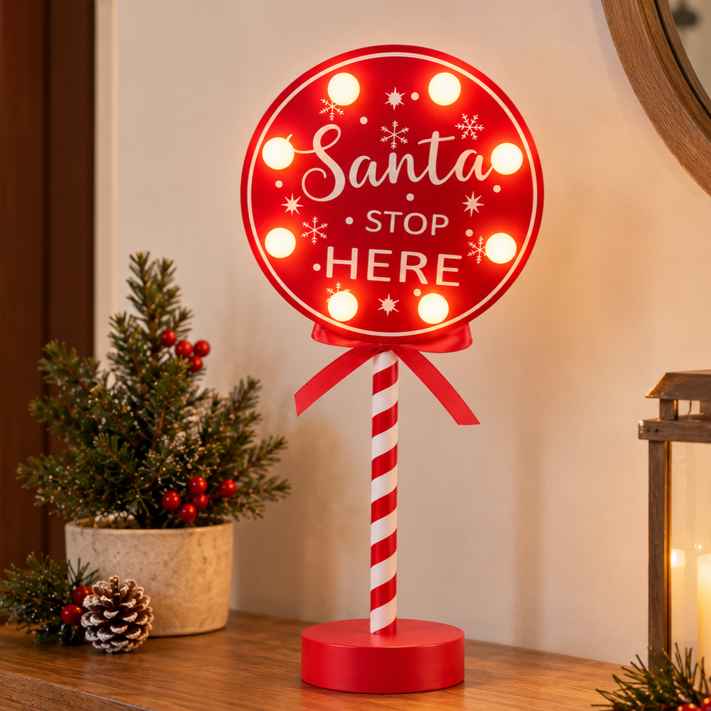 North Pole Express Light-Up Christmas Sign