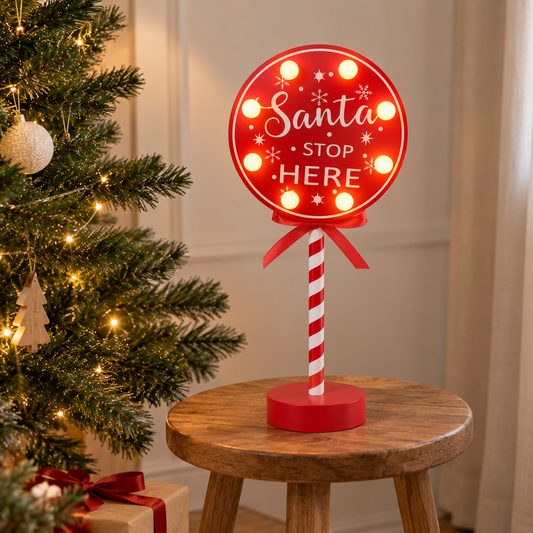 North Pole Express Light-Up Christmas Sign