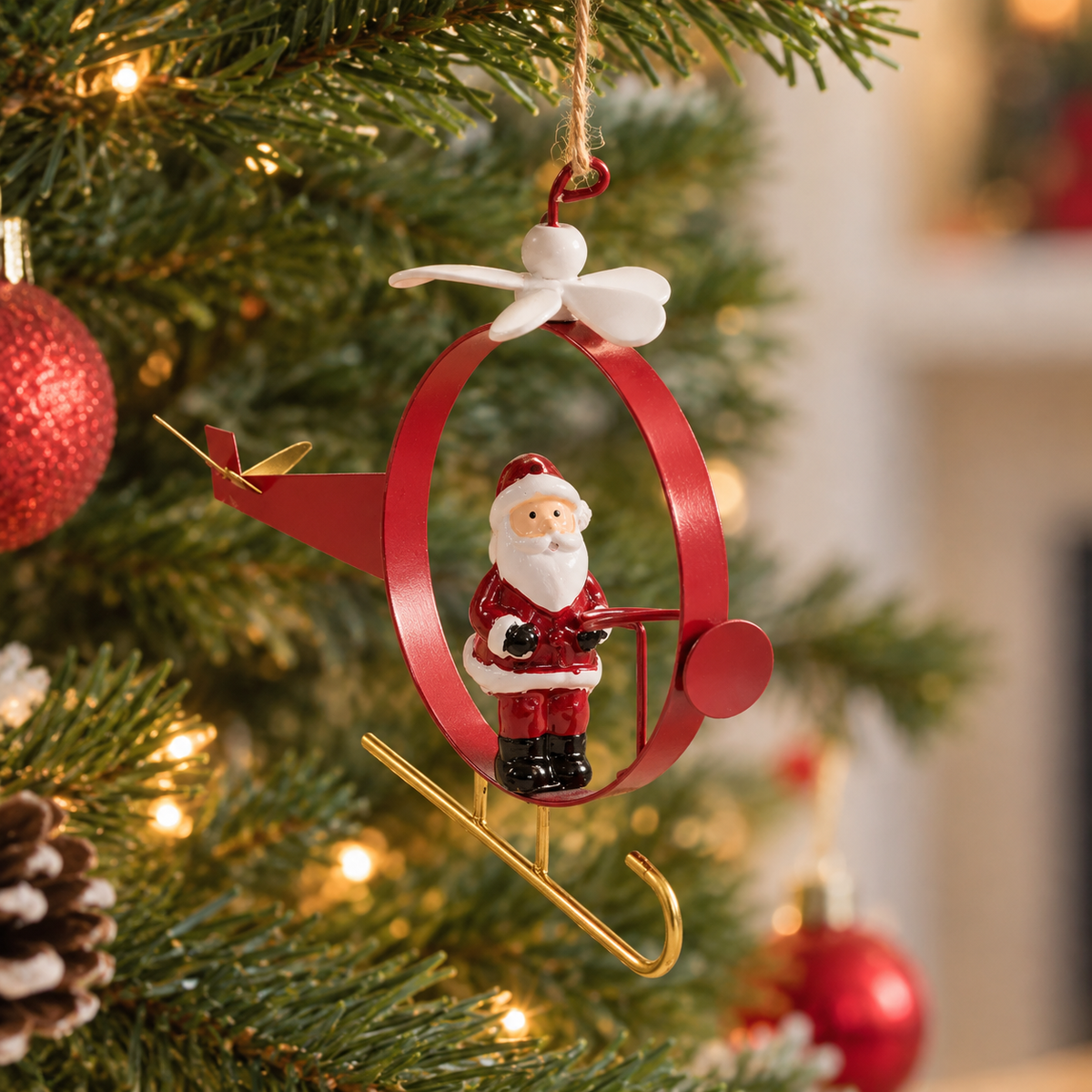 North Pole Flying Buddies Christmas Ornaments - Set of 3