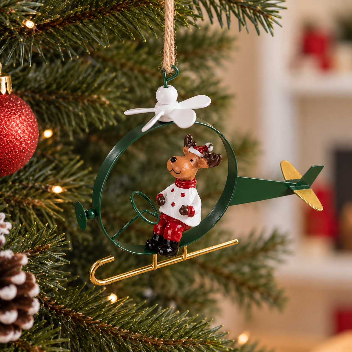 North Pole Flying Buddies Christmas Ornaments - Set of 3