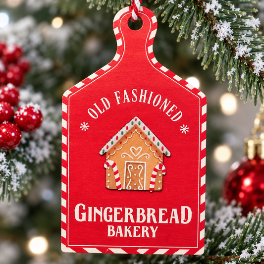 Old Fashioned Gingerbread Bakery Ornament