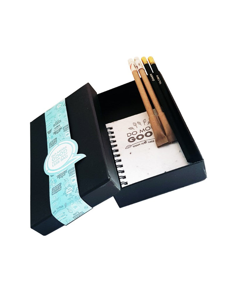 Plantable Pens & Pencil Gift Box - Mini Gift Box (Black Hard Box) - Bundle Pack