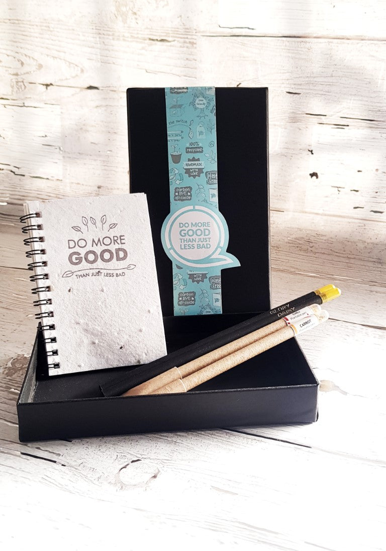 Plantable Pens & Pencil Gift Box - Mini Gift Box (Black Hard Box) - Bundle Pack