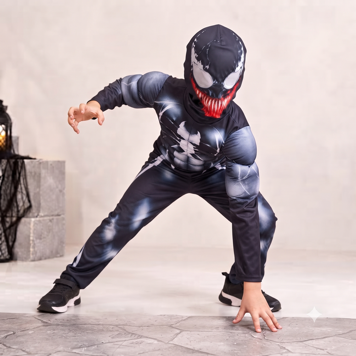 Padded Black Monster Superhero Costume