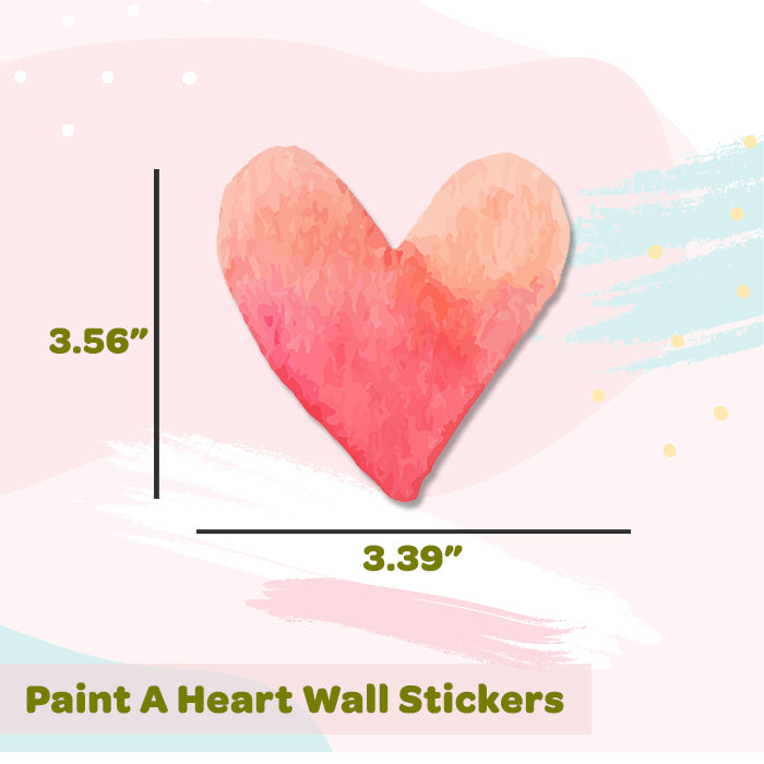 Paint A Heart Mini Wall Art Stickers