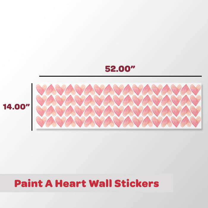 Paint A Heart Mini Wall Art Stickers