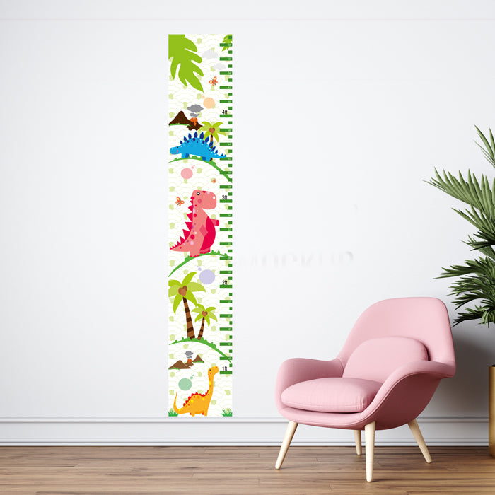 Pastel Dinosaur Height Chart Wall Sticker