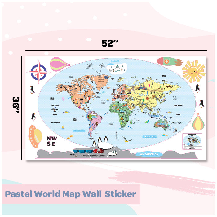 World Map Wall Sticker