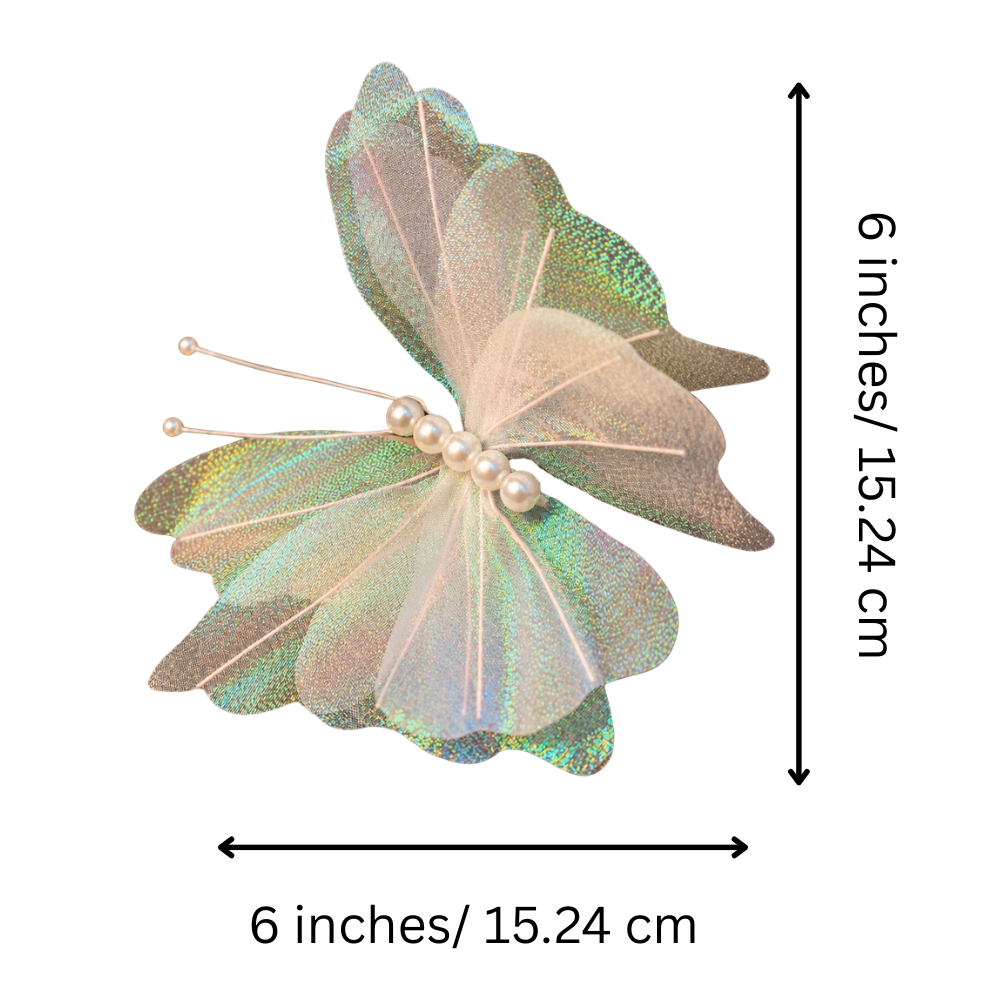 Pearl Butterfly clip on Tree Decoration