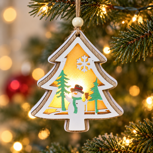 Pearl Light Charm- Snowman