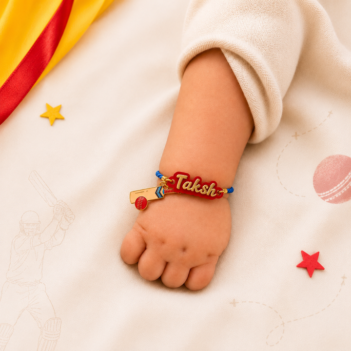 Babble Wrap Personalised Cricket Champ Rakhi