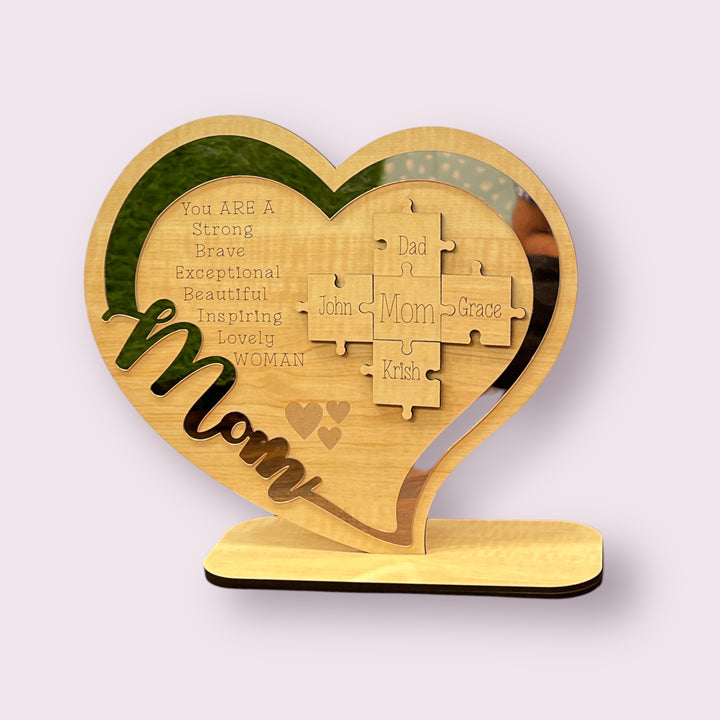 Personalised Wooden Mother's Day Puzzle Sign (Mirror)