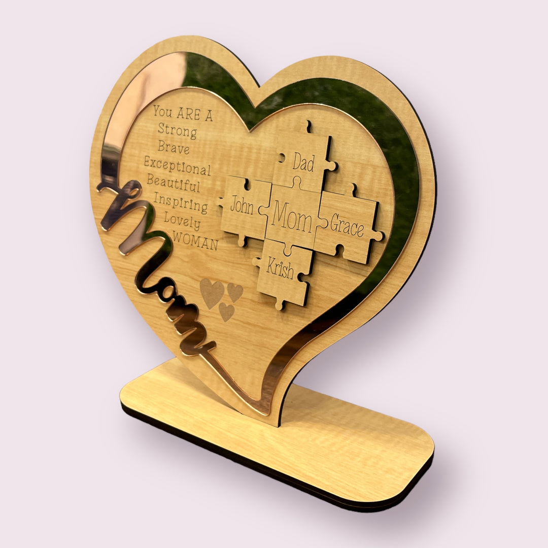 Personalised Wooden Mother's Day Puzzle Sign (Mirror)