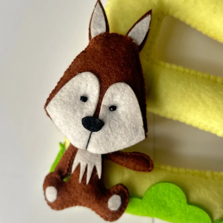Personalised Woodland Friends Felt Name Bunting