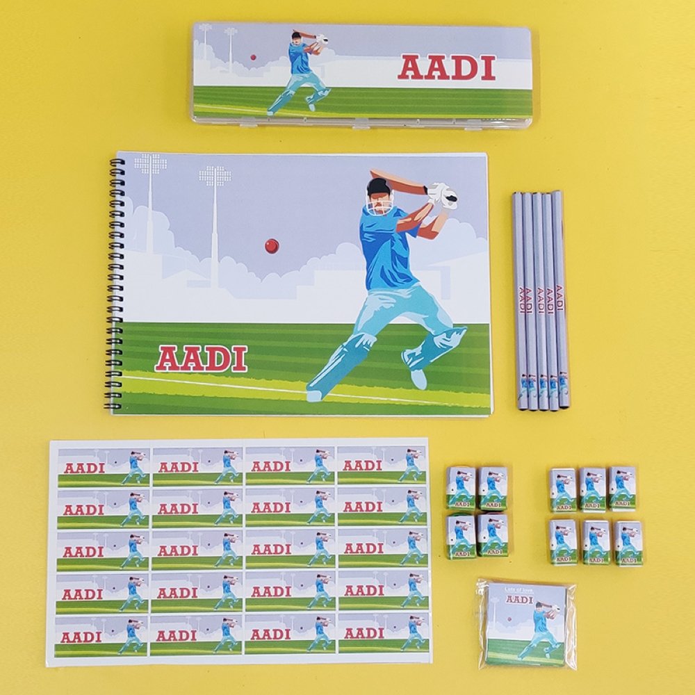 Personalized Stationery Set- Cricket