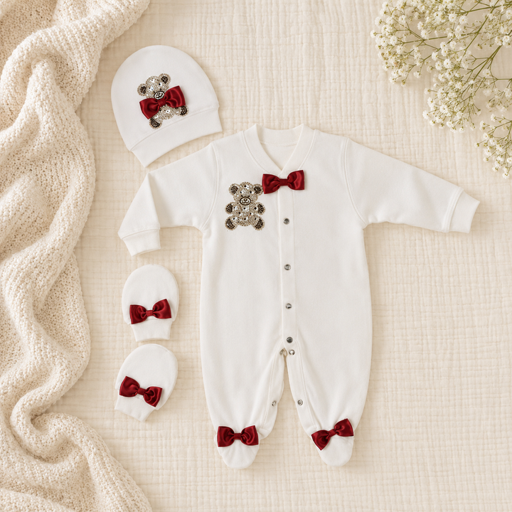 Peruvian Romper Set- Maroon