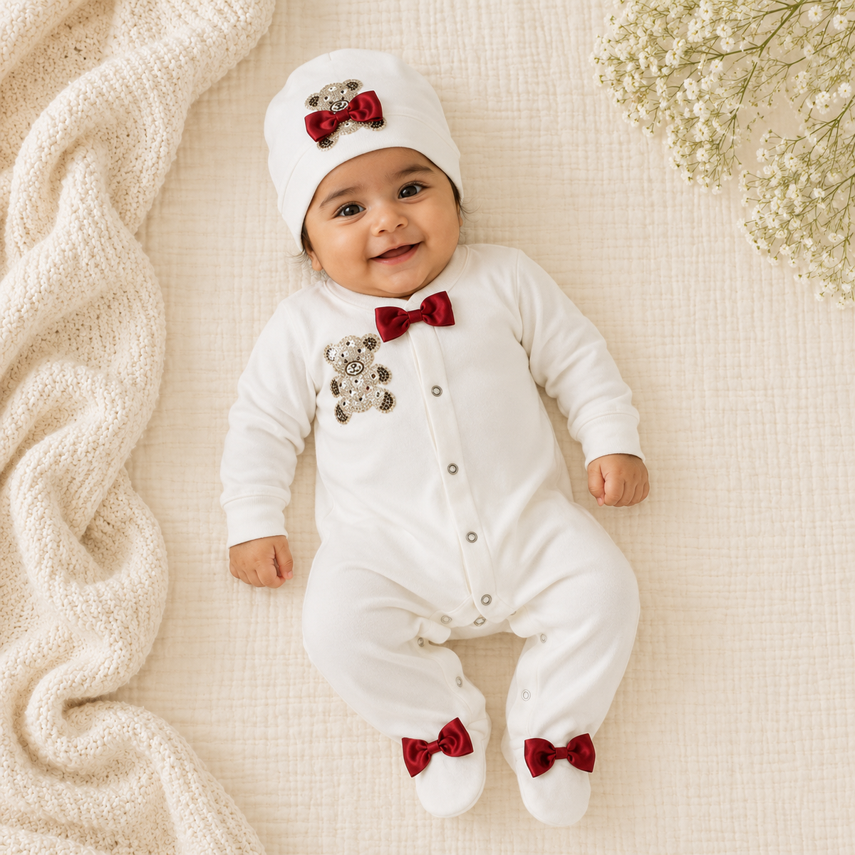 Peruvian Romper Set- Maroon