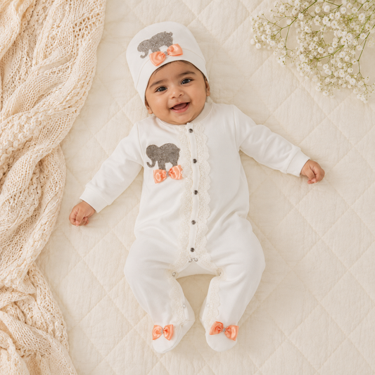 Peruvian Romper Set- Orange Ellie