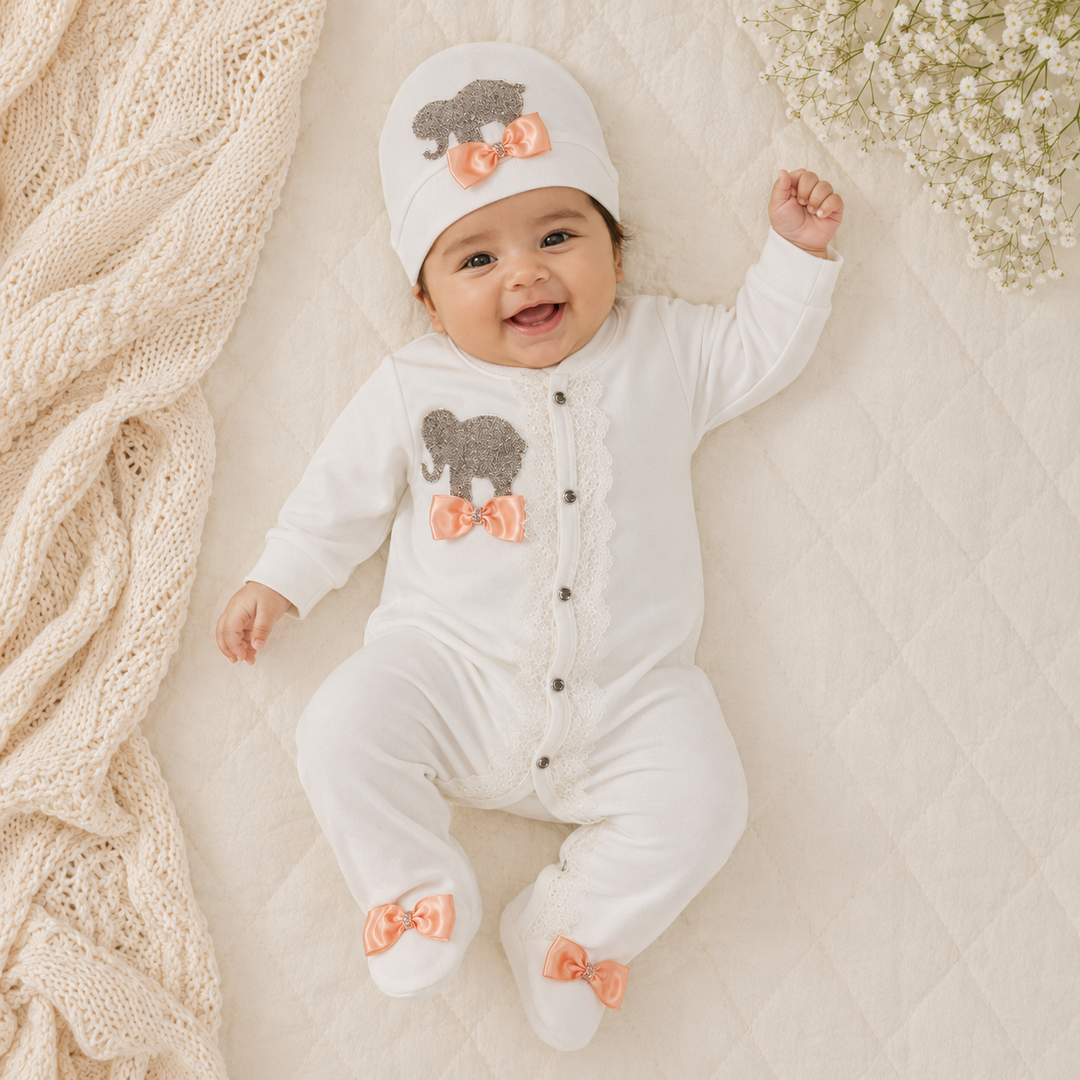Peruvian Romper Set- Orange Ellie