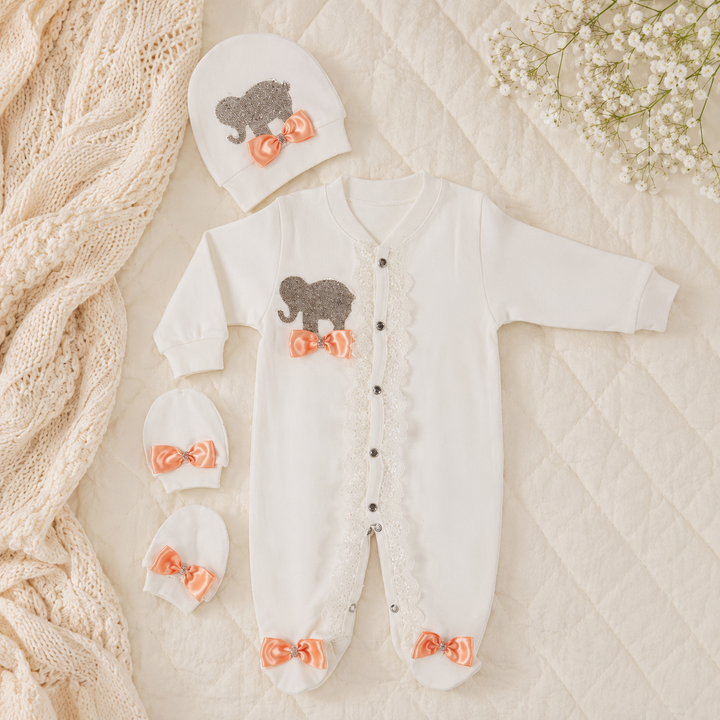 Peruvian Romper Set- Orange Ellie