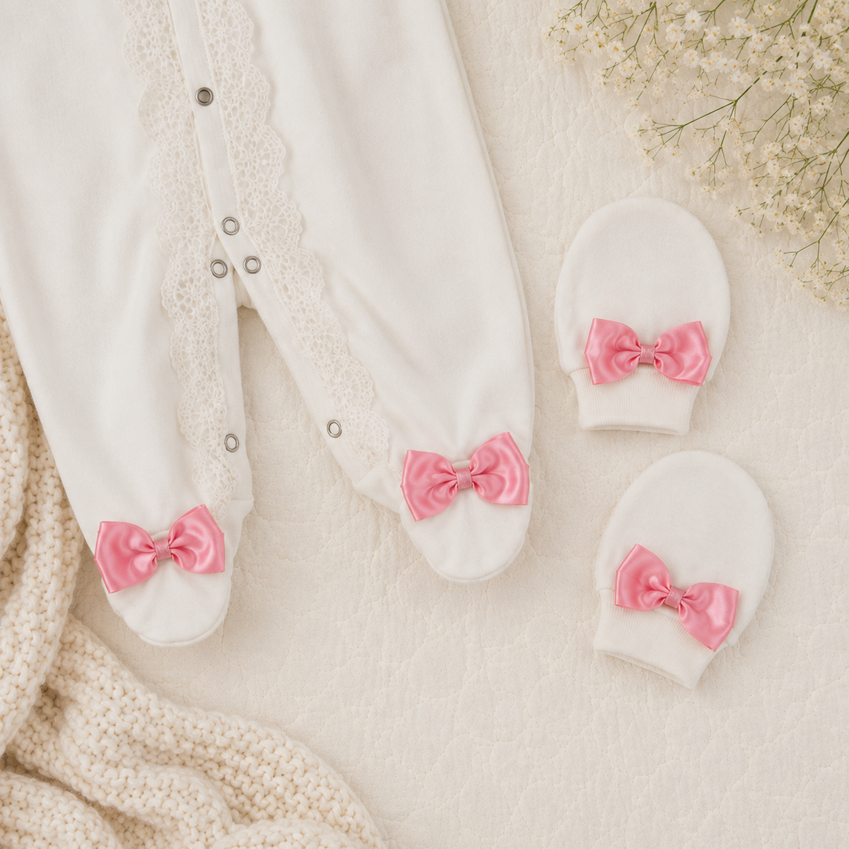 Peruvian Romper Set- Pink Crown