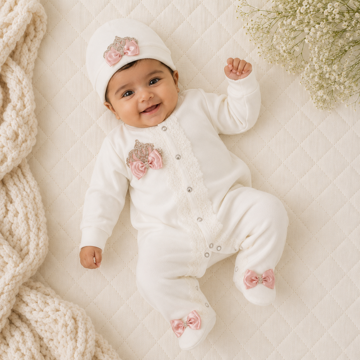 Peruvian Romper Set- Rose Gold Crown